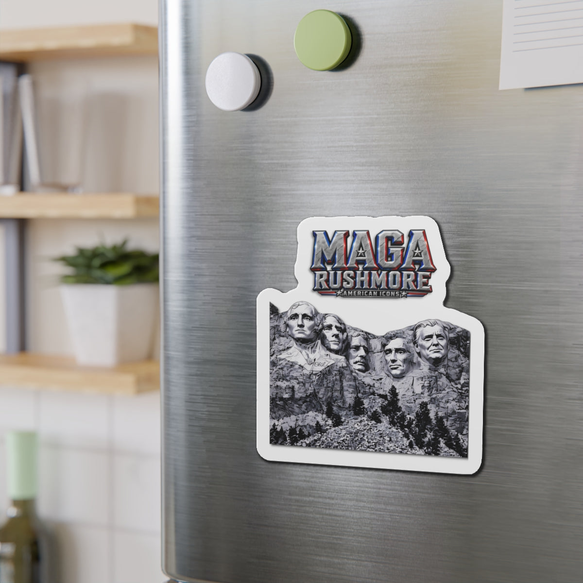 Trump Fridge Magnet | MAGA Rushmore Die-Cut Vinyl