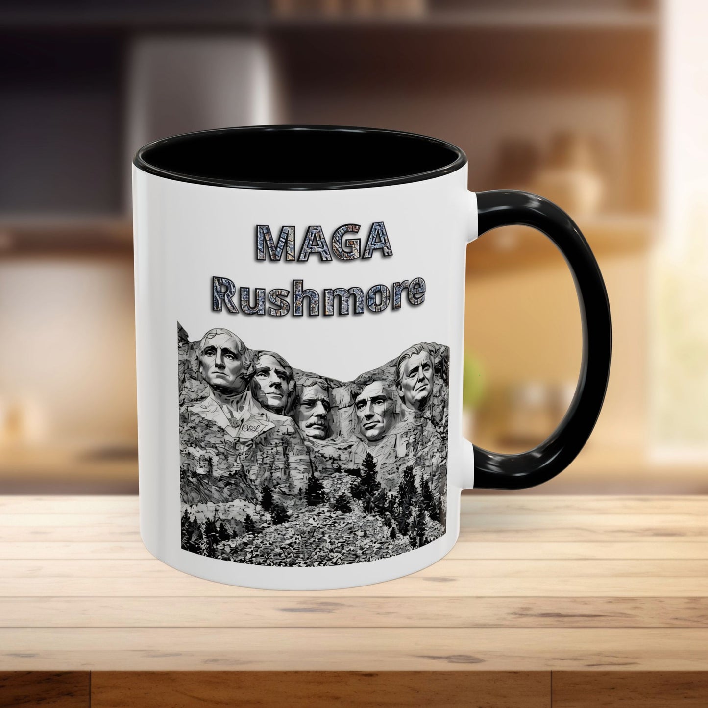 MAGA Rushmore White Mug | Political Coffee Cup for Politic Lovers, Gift for Democrats, Republicans, Election Enthusiasts, 11oz & 15oz
