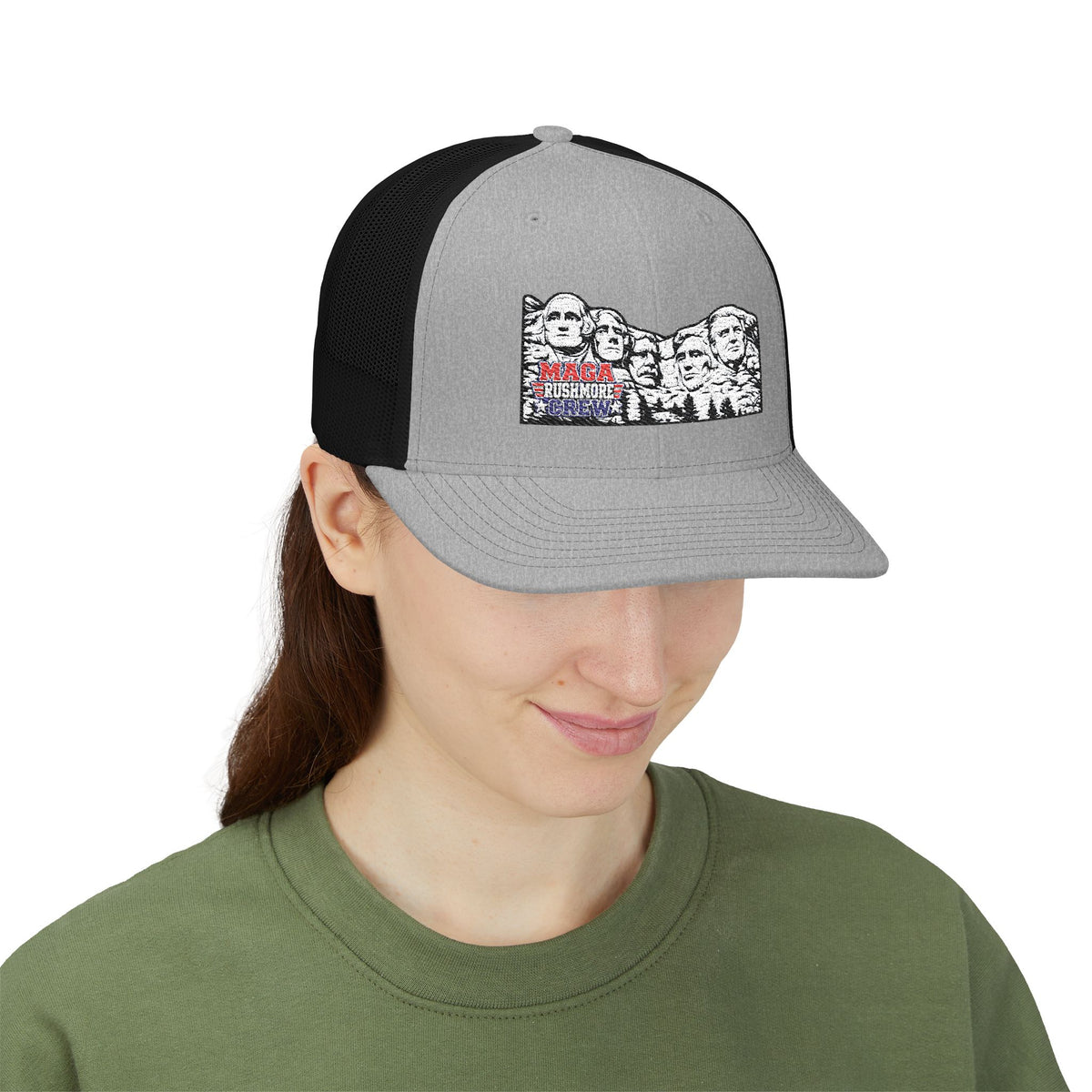 MAGA Rushmore Crew Embroidered Richardson 112 Trucker Cap