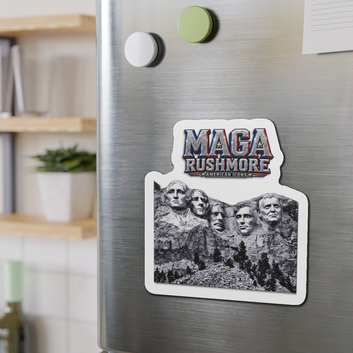 Trump Fridge Magnet | MAGA Rushmore Die-Cut Vinyl