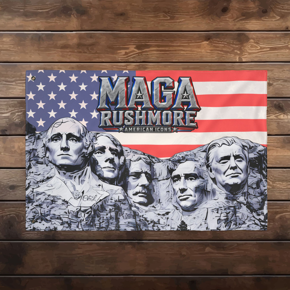 MAGA Rushmore American Icons Double-Sided Flag