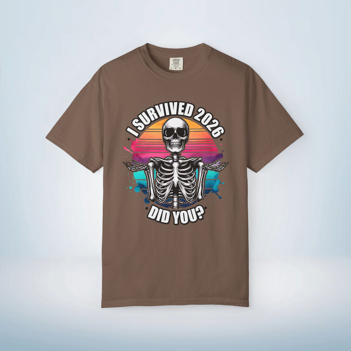 Funny New Year Shirt | I Survived 2026 Skeleton Tee