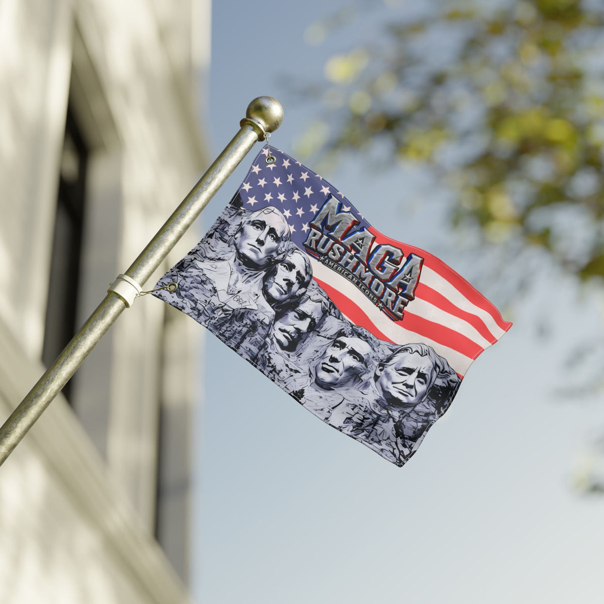 MAGA Rushmore American Icons Double-Sided Flag - MAGA Rushmore Crew
