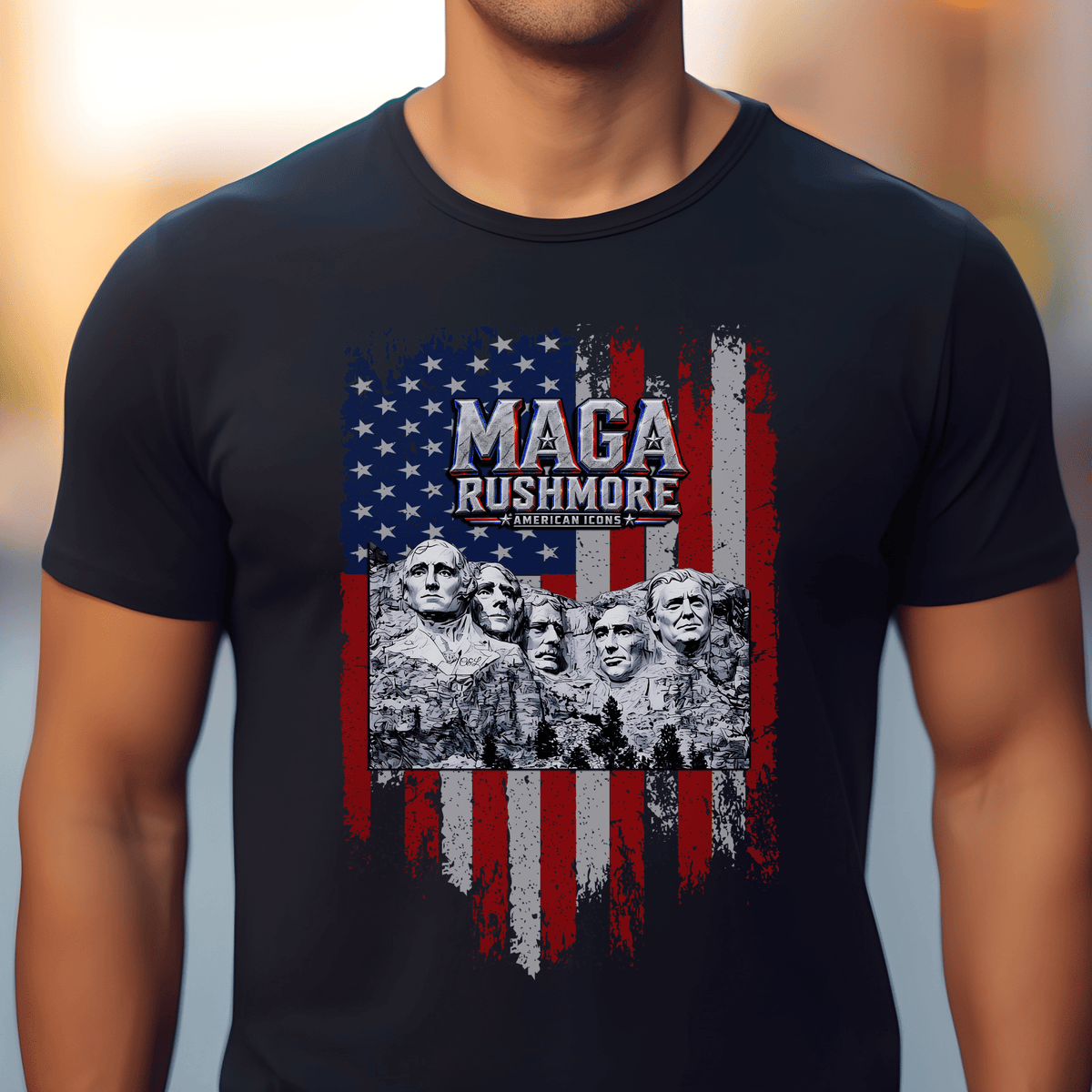 MAGA Rushmore American Icons T-Shirt - MAGA Rushmore Crew
