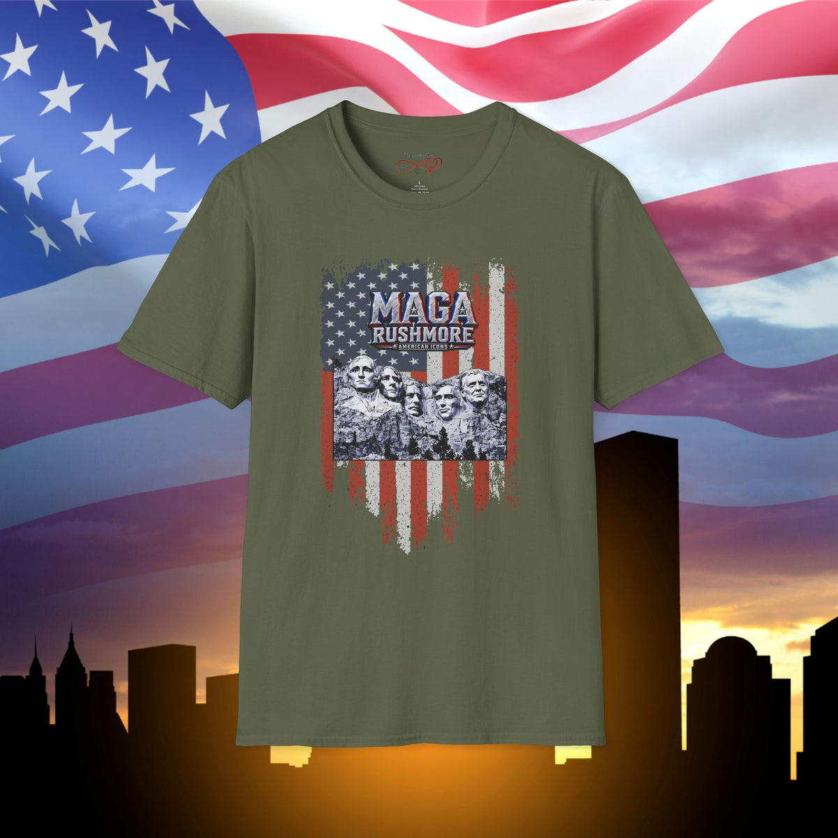 MAGA Rushmore American Icons T-Shirt - MAGA Rushmore Crew