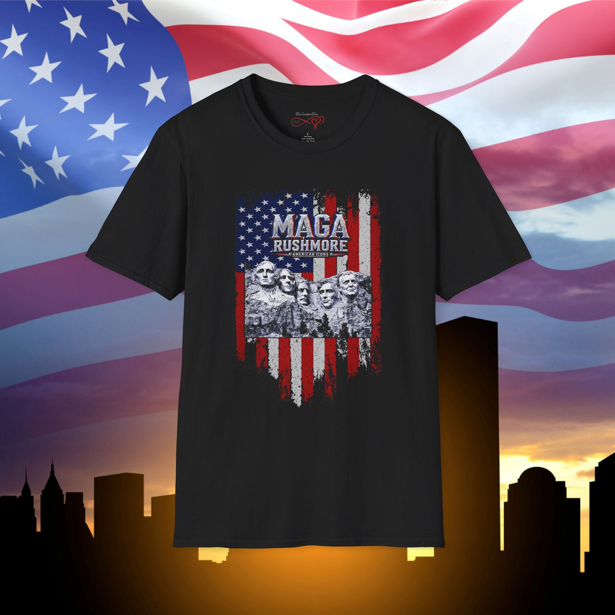 MAGA Rushmore American Icons T-Shirt - MAGA Rushmore Crew