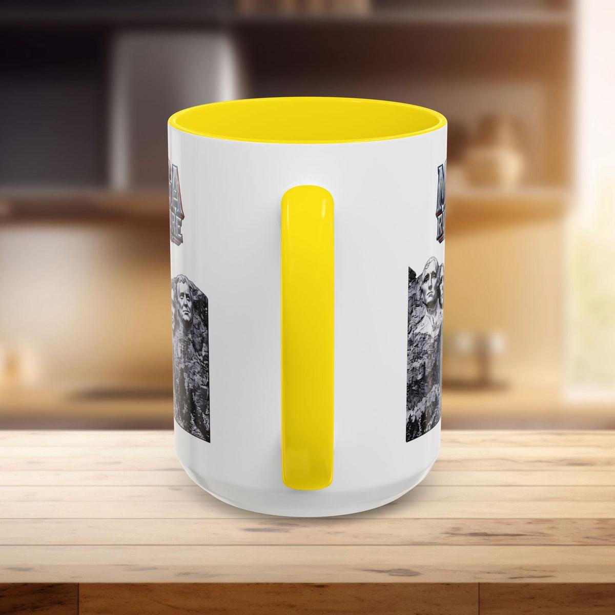 MAGA Rushmore Ceramic Coffee Mug | Trump on Mount Rushmore 11oz Patriotic Cup - MAGA Rushmore Crew