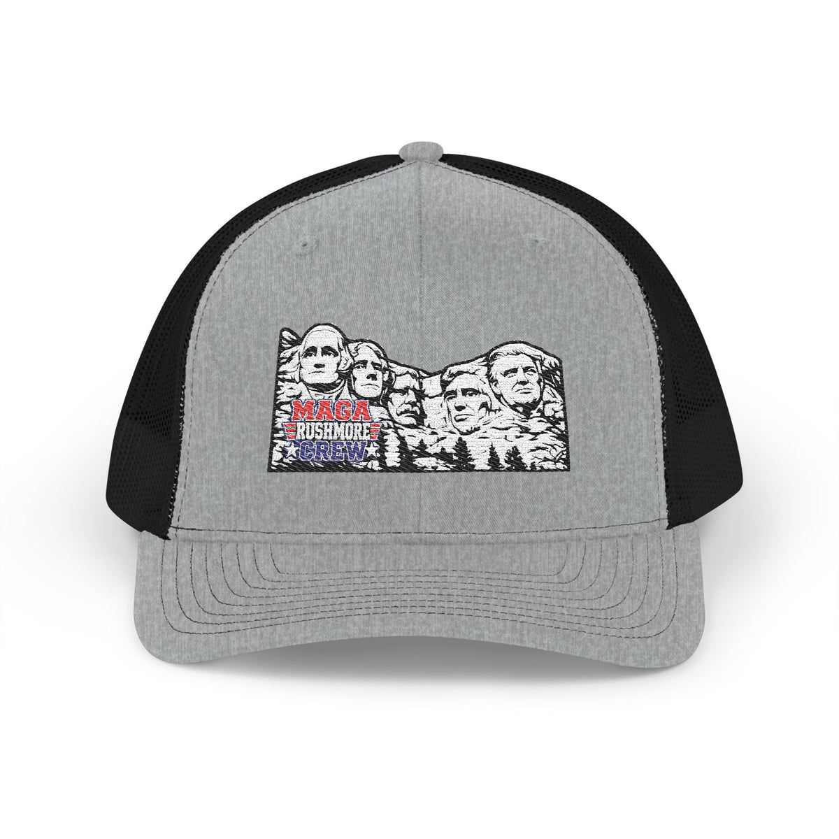 MAGA Rushmore Crew Embroidered Richardson 112 Trucker Cap - MAGA Rushmore Crew