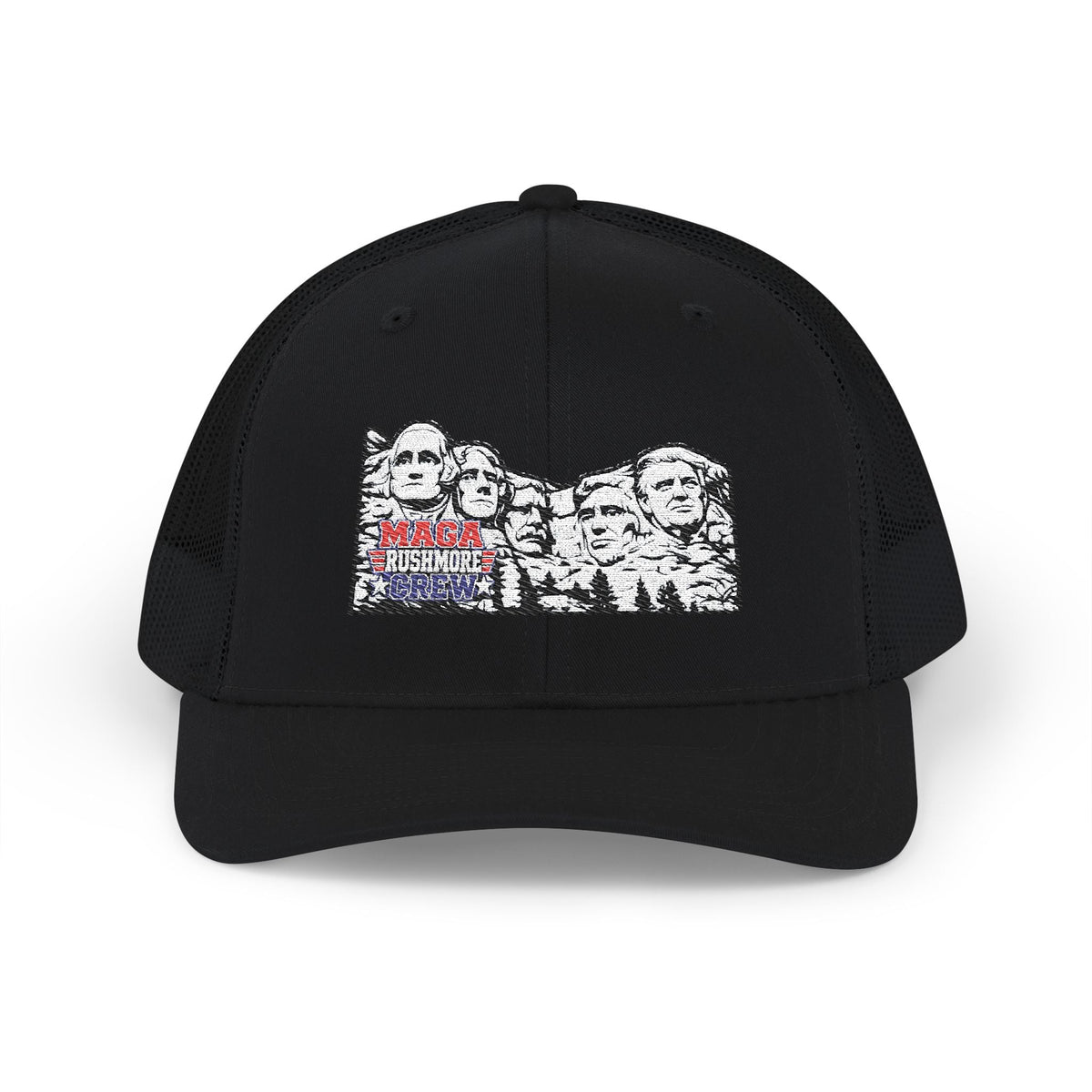 MAGA Rushmore Crew Embroidered Richardson 112 Trucker Cap - MAGA Rushmore Crew