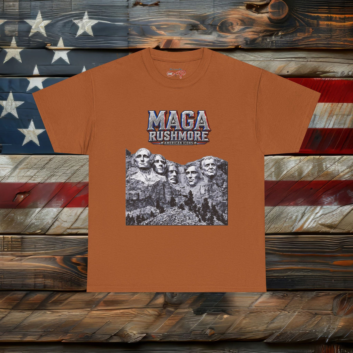 MAGA Rushmore Crew T-Shirt | Patriotic Graphic Tee - MAGA Rushmore Crew
