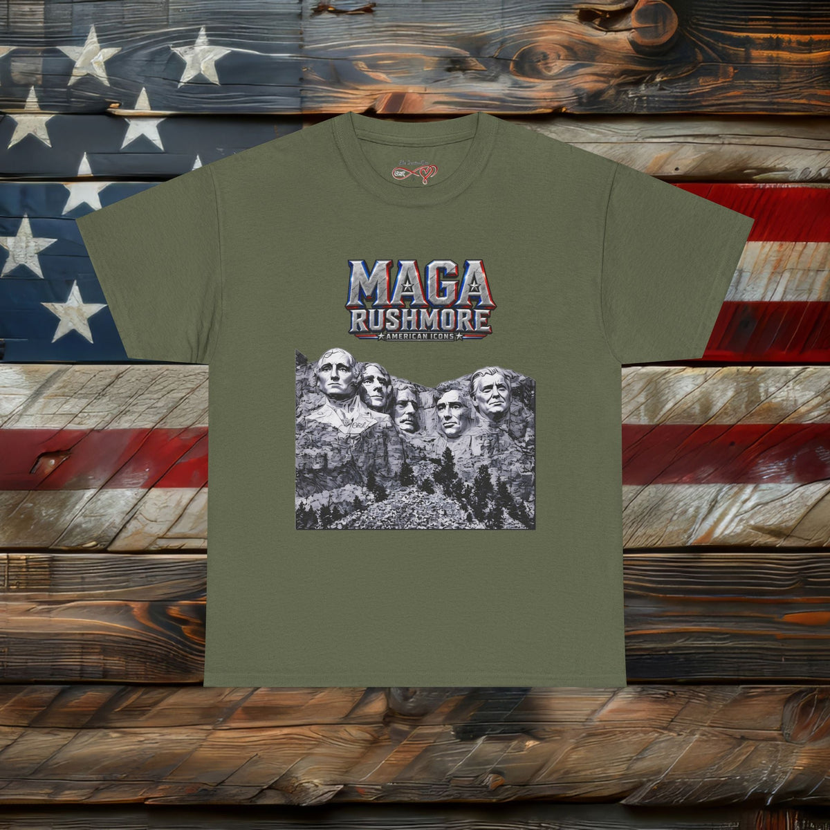 MAGA Rushmore Crew T-Shirt | Patriotic Graphic Tee - MAGA Rushmore Crew