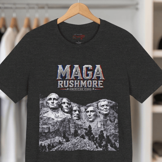 MAGA Rushmore Crew T-Shirt | Patriotic Graphic Tee - MAGA Rushmore Crew