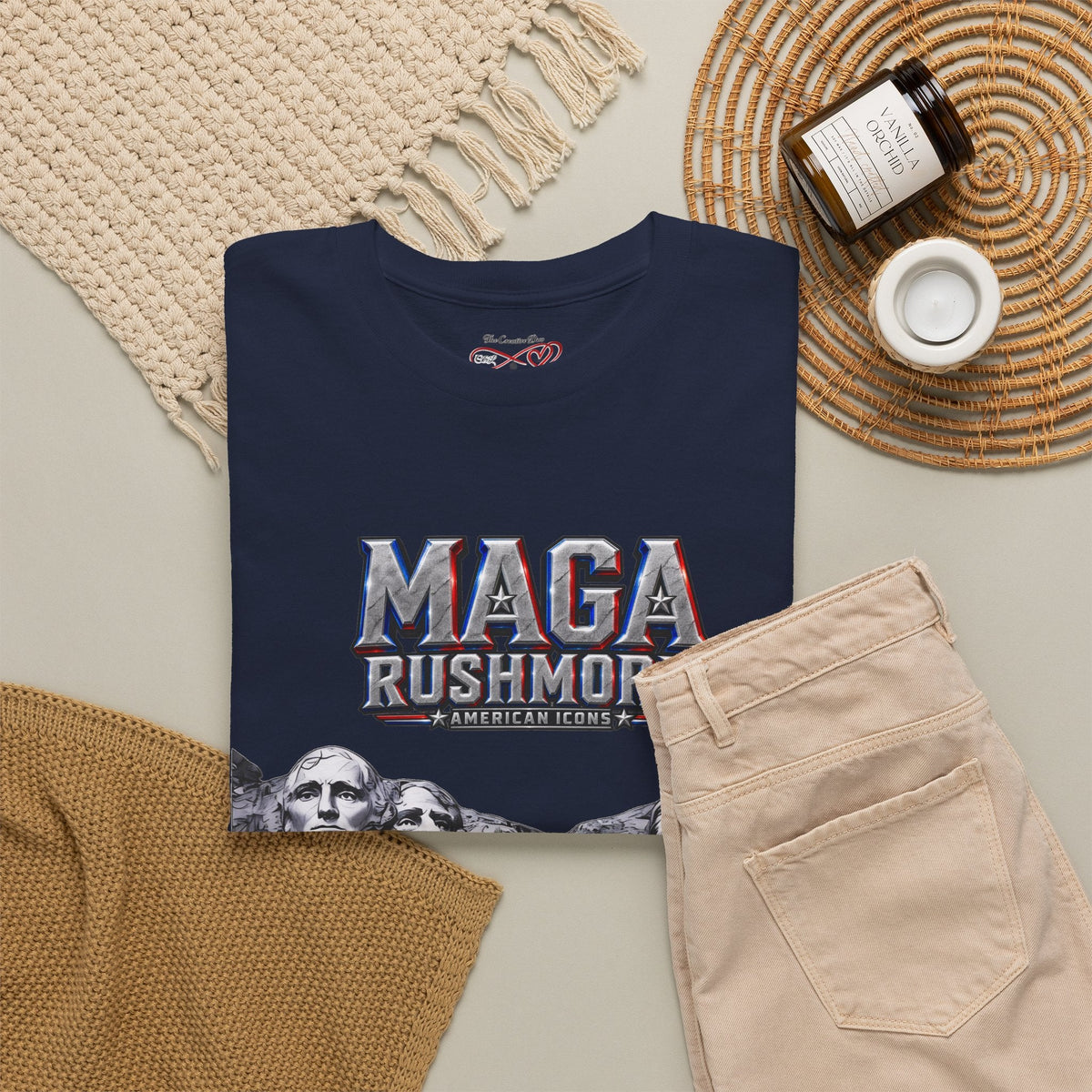 MAGA Rushmore Crew T-Shirt | Patriotic Graphic Tee - MAGA Rushmore Crew