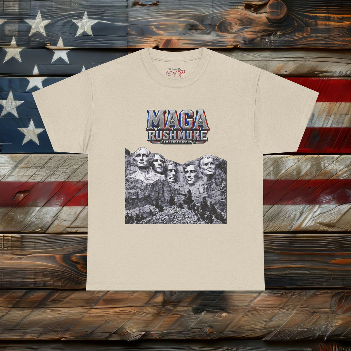 MAGA Rushmore Crew T-Shirt | Patriotic Graphic Tee - MAGA Rushmore Crew