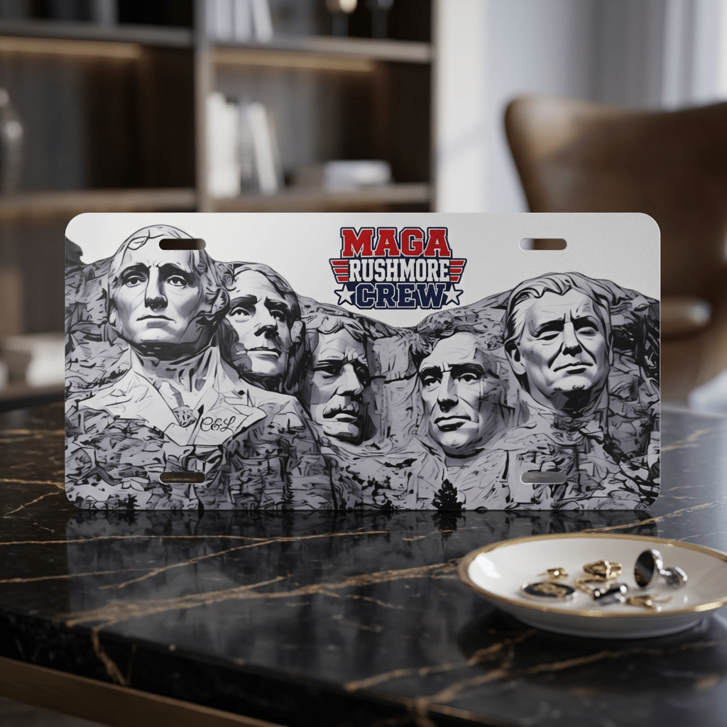 MAGA Rushmore Crew Vanity Plate - MAGA Rushmore Crew