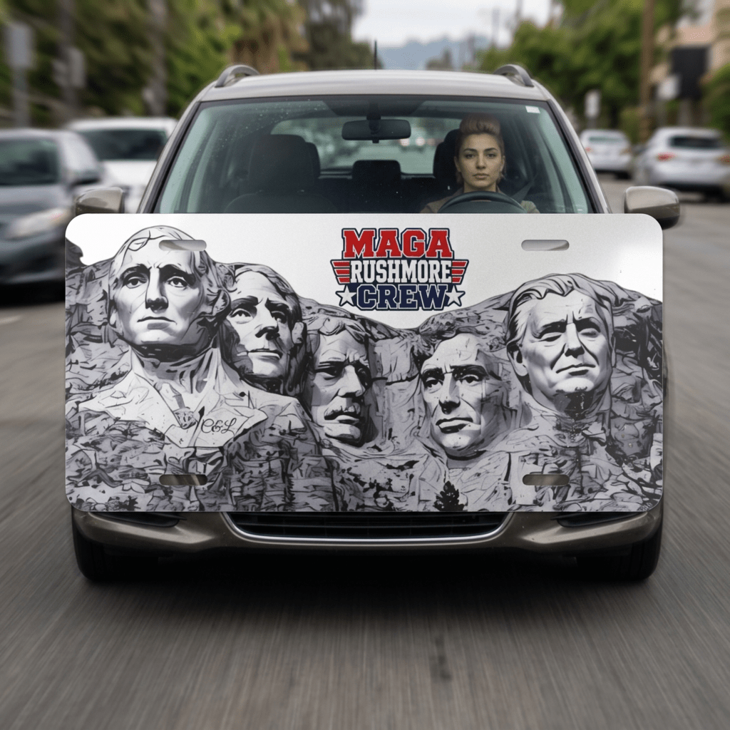 MAGA Rushmore Crew Vanity Plate - MAGA Rushmore Crew