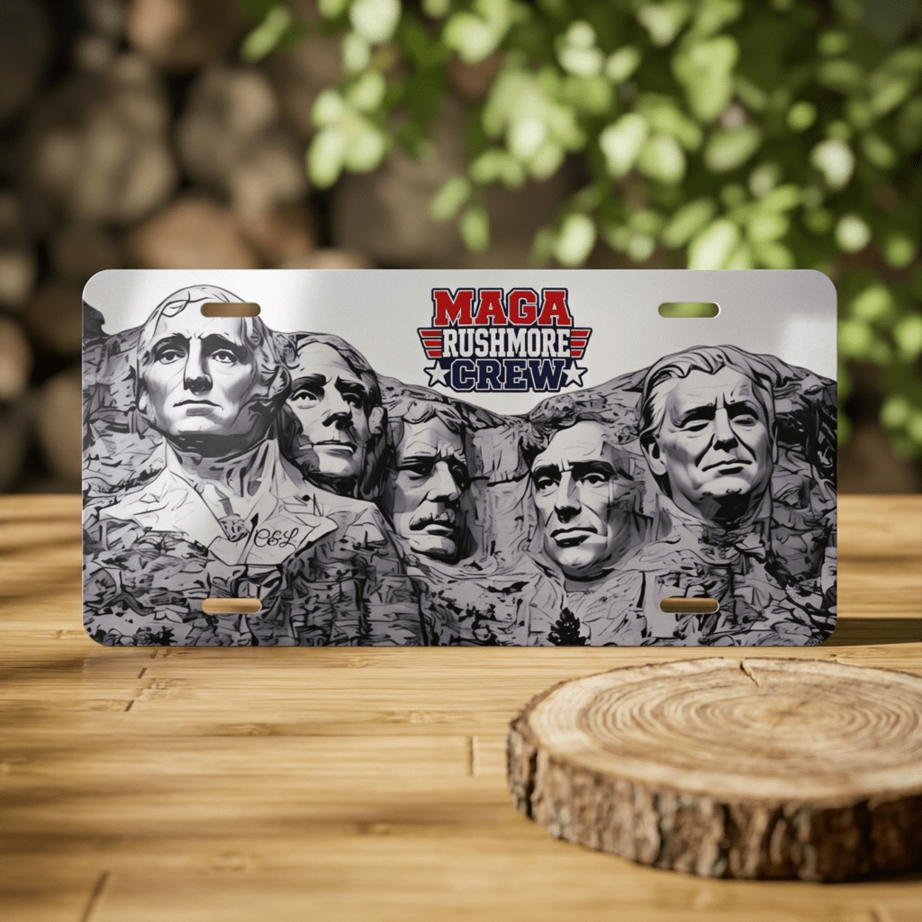 MAGA Rushmore Crew Vanity Plate - MAGA Rushmore Crew