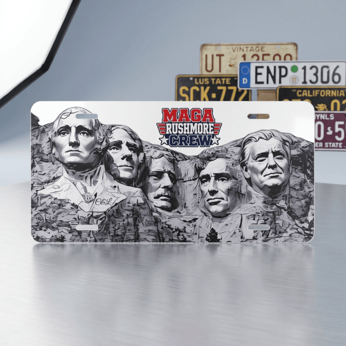 MAGA Rushmore Crew Vanity Plate - MAGA Rushmore Crew