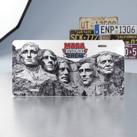MAGA Rushmore Crew Vanity Plate - MAGA Rushmore Crew
