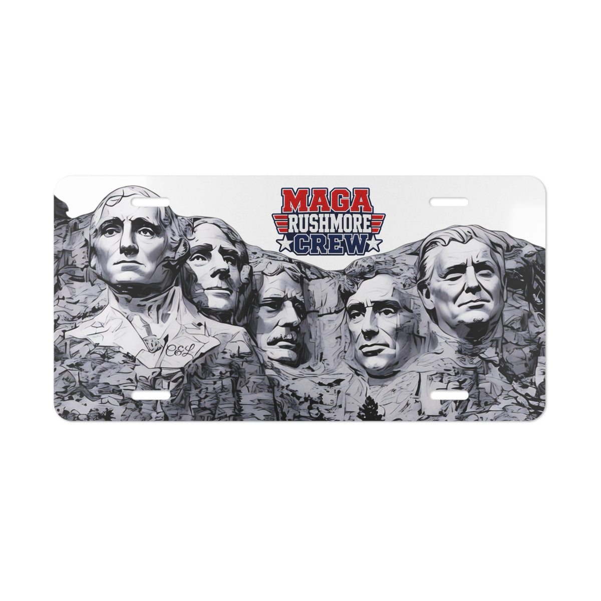 MAGA Rushmore Crew Vanity Plate - MAGA Rushmore Crew