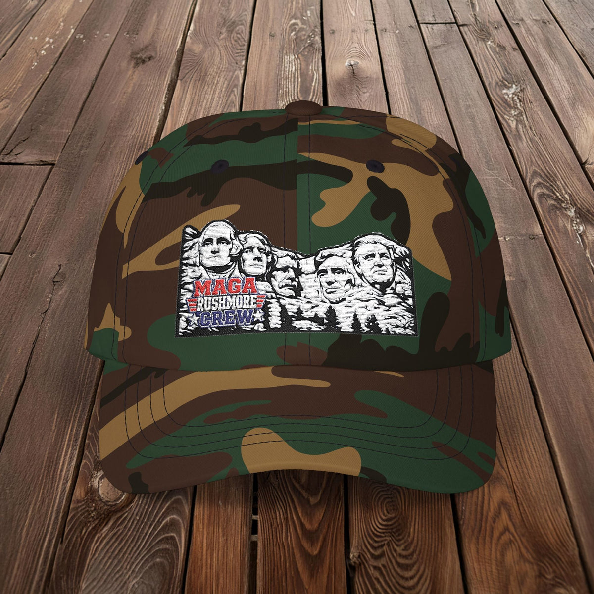 MAGA Rushmore Embroidery Dad Hat | Yupoong Classic Cap - MAGA Rushmore Crew