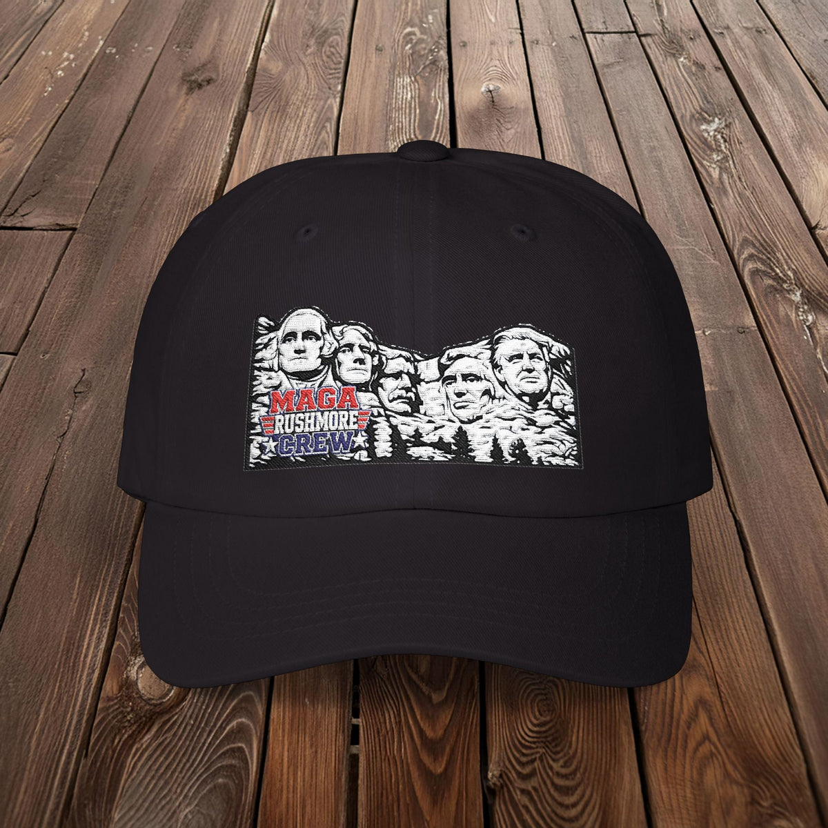 MAGA Rushmore Embroidery Dad Hat | Yupoong Classic Cap - MAGA Rushmore Crew