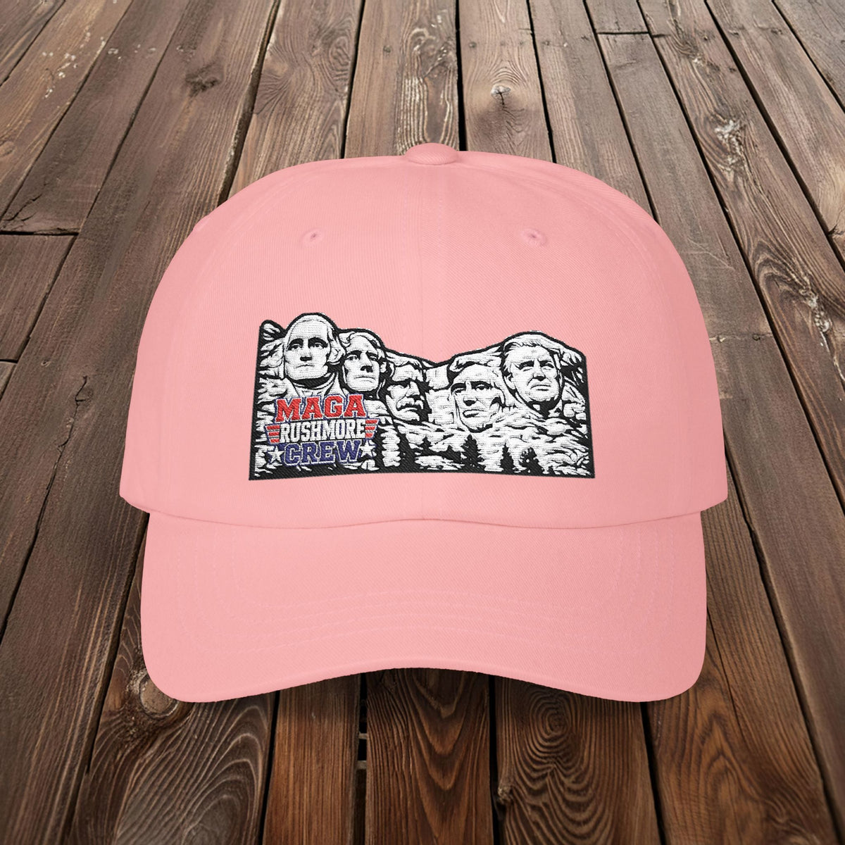 MAGA Rushmore Embroidery Dad Hat | Yupoong Classic Cap - MAGA Rushmore Crew