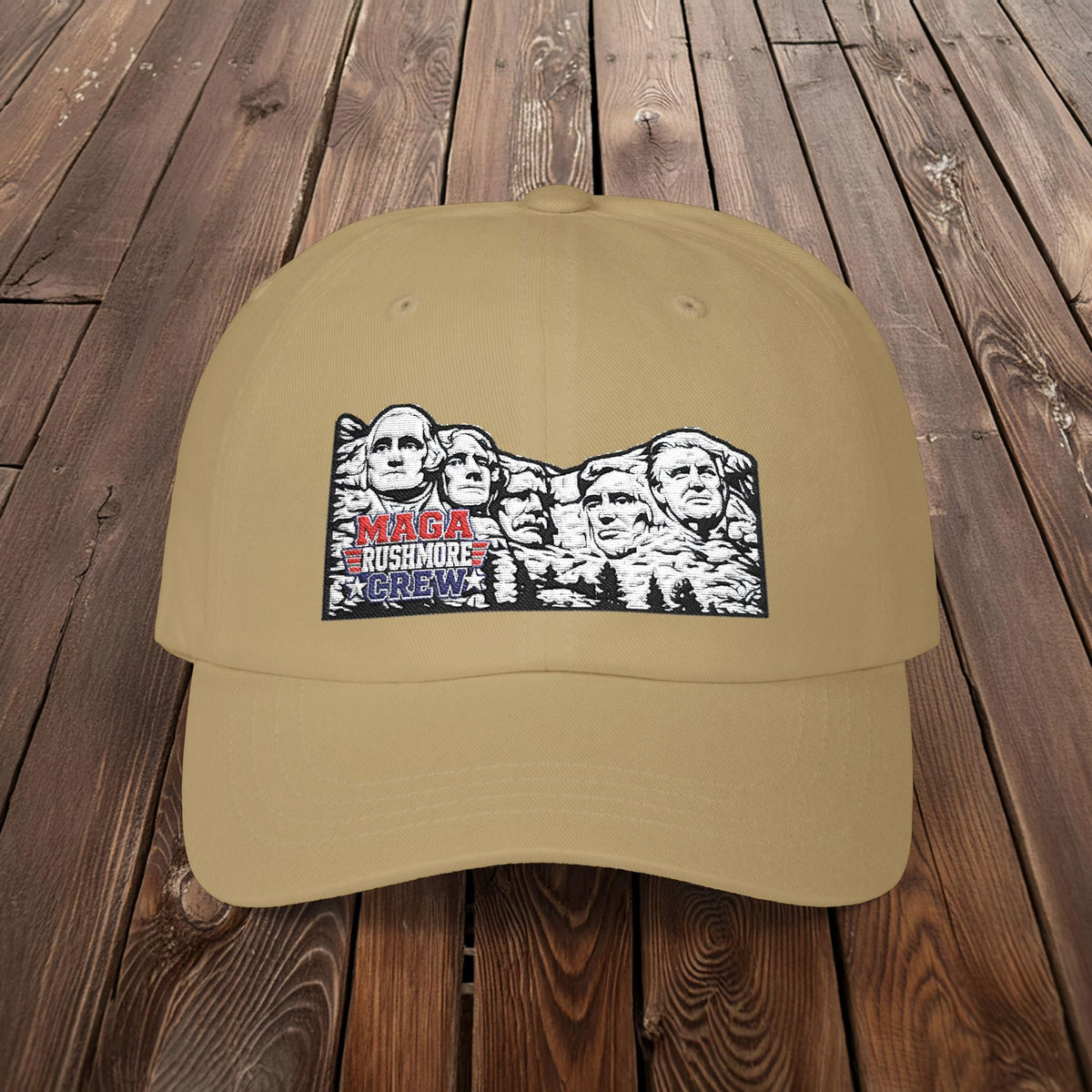 MAGA Rushmore Embroidery Dad Hat | Yupoong Classic Cap - MAGA Rushmore Crew