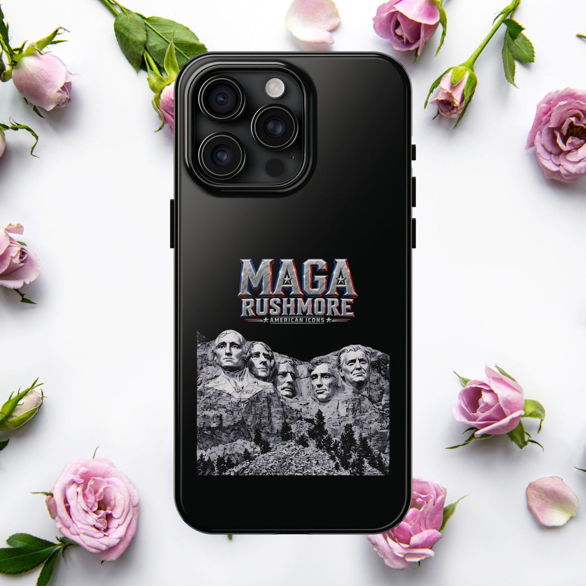 MAGA Rushmore Phone Case | Trump on Mount Rushmore iPhone & Samsung Case - MAGA Rushmore Crew