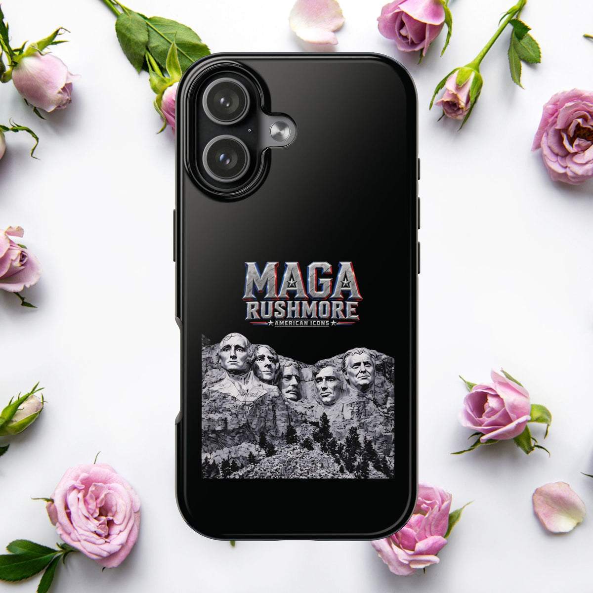 MAGA Rushmore Phone Case | Trump on Mount Rushmore iPhone & Samsung Case - MAGA Rushmore Crew