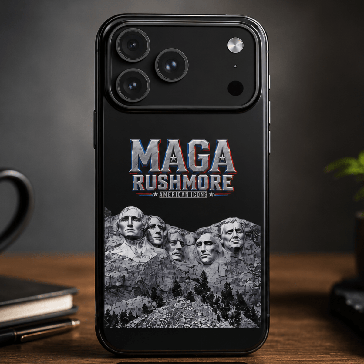 MAGA Rushmore Phone Case | Trump on Mount Rushmore iPhone & Samsung Case - MAGA Rushmore Crew