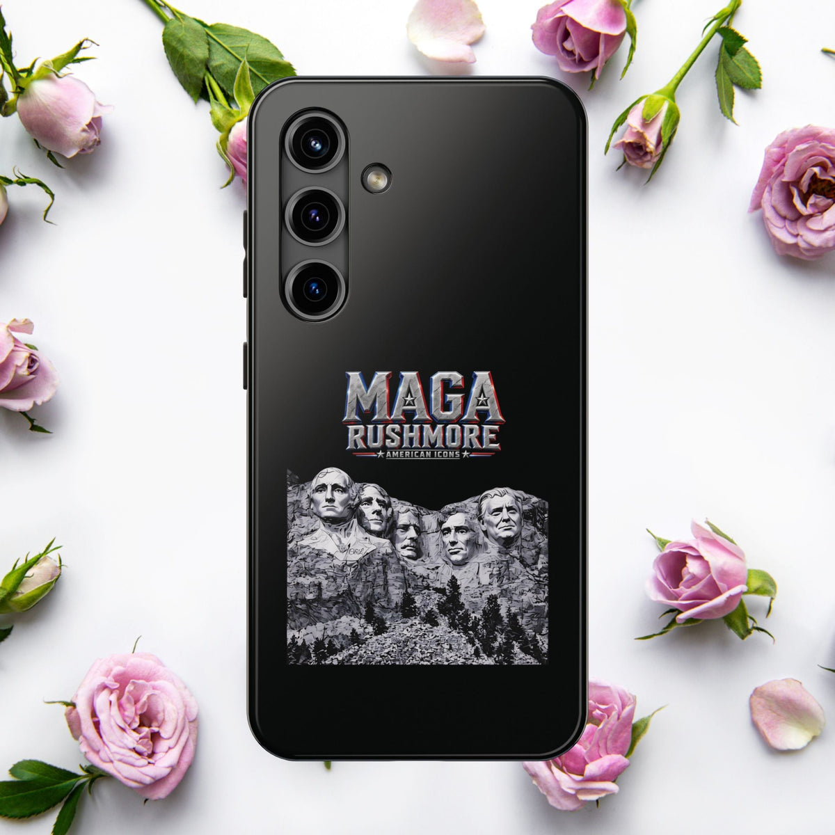 MAGA Rushmore Phone Case | Trump on Mount Rushmore iPhone & Samsung Case - MAGA Rushmore Crew